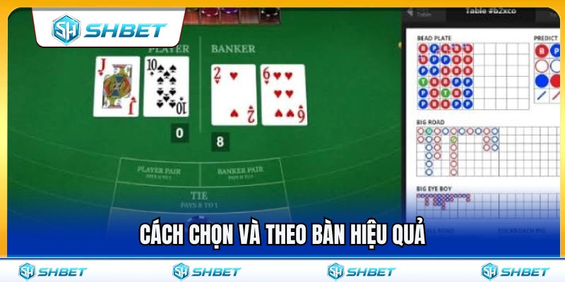 Kinh nghiệm chọn và theo bàn hiệu quả 